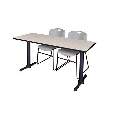 Cain Rectangle Tables > Training Tables > Cain Training Table & Chair Sets, 66 W, 24 L, 29 H, Maple MTRCT6624PL44GY